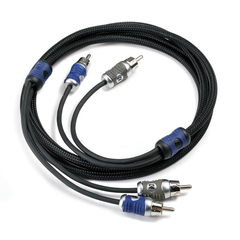 Kicker 2 channel silver tinned OFC Q-Series RCA cable - 1M