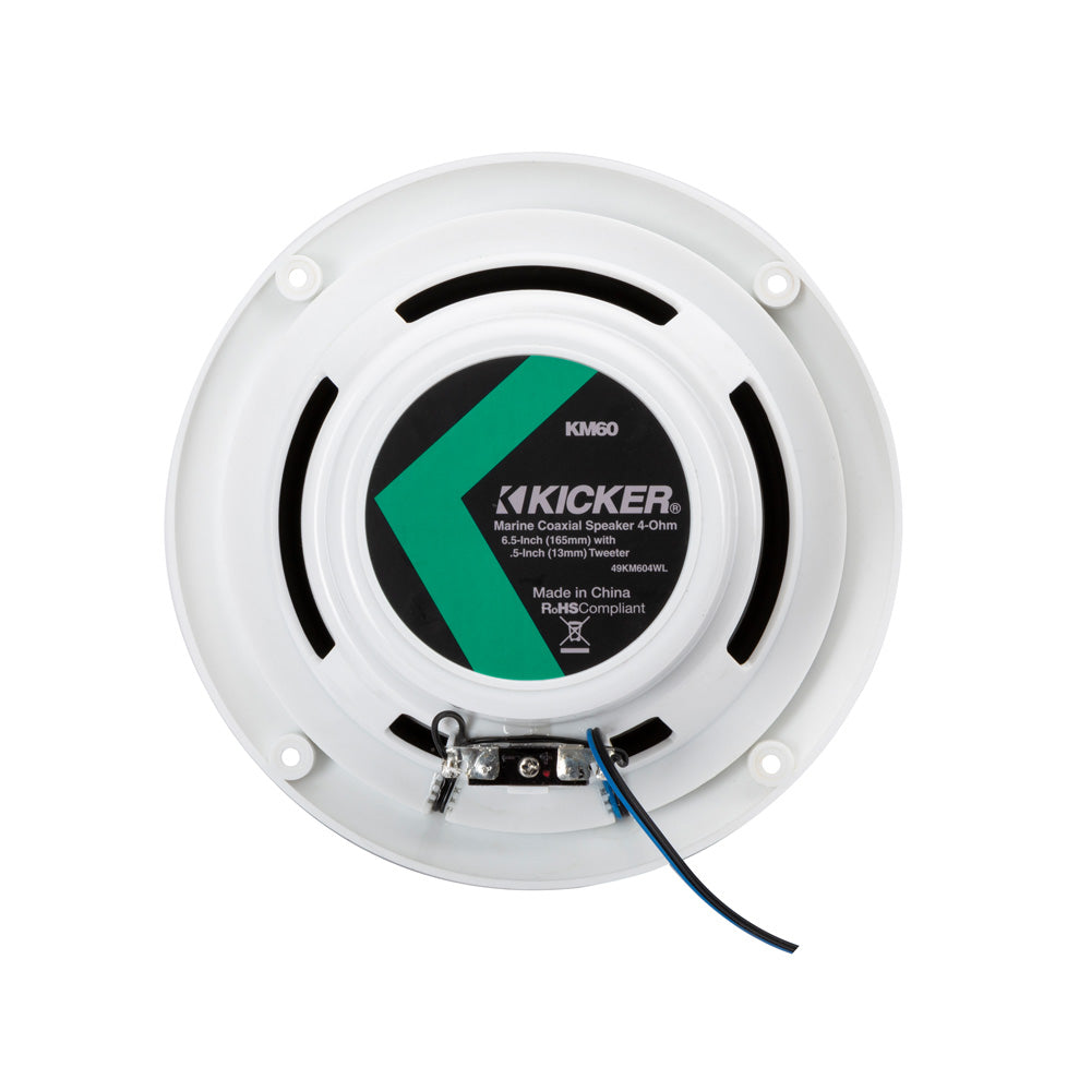 KM 6.5" (165 mm) Coaxial LED Speaker System Boat KICKER® Audio UK