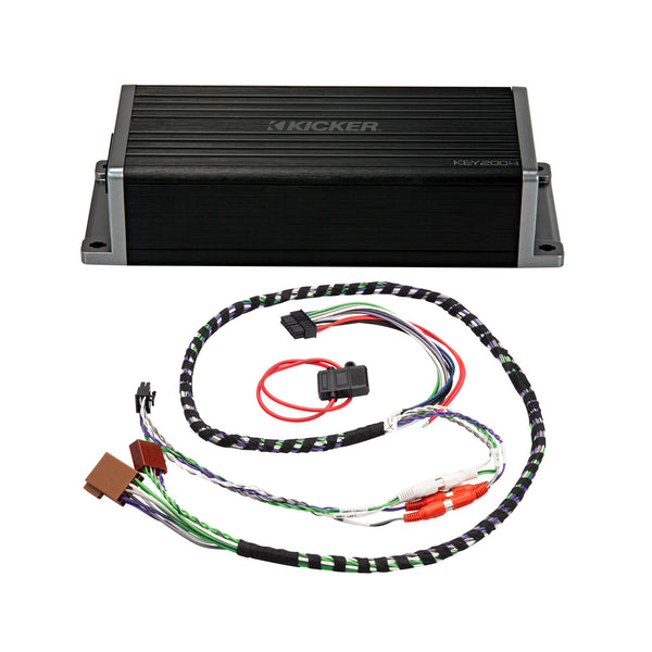 KEY 200W 4 Channel Full-Range Smart Amplifier with Plug & Play ISO harness