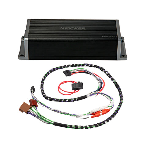 KEY 200W 4 Channel Full-Range Smart Amplifier with Plug & Play ISO harness