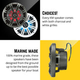 Boat Speakers (6.5 inch) & Stereo Bundle with Wiring