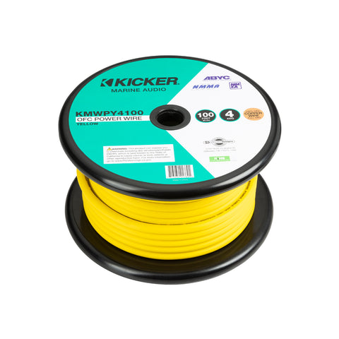 Marine 4AWG Yellow Power Cable - 100ft